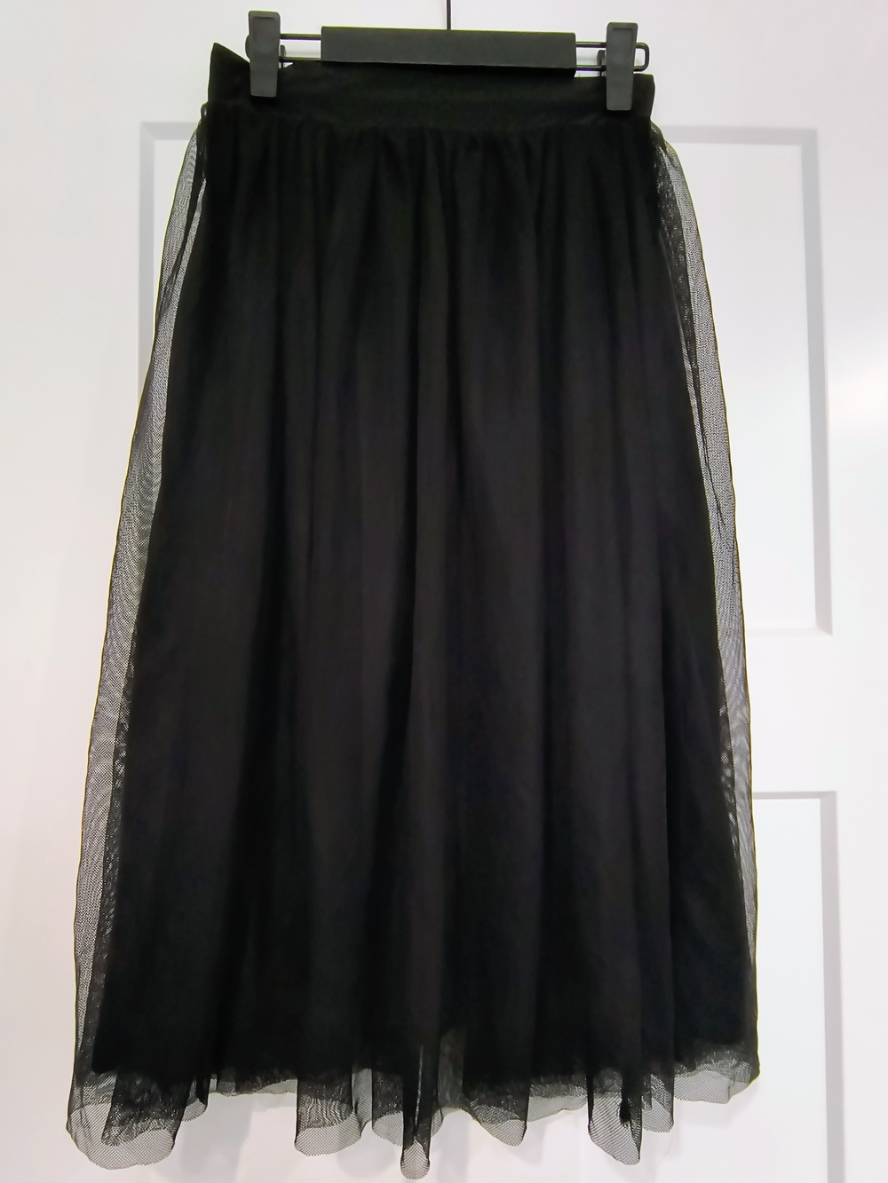 NWT love, Fire Black Midi Tulle Skirt